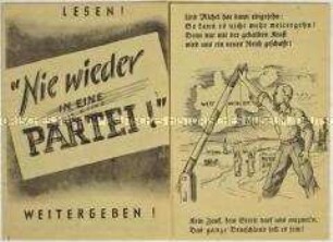 Illustrierte Propagandaschrift der Deutschen Partei für die Wiedererrichtung des Deutschen Reiches (zur ersten Bundestagswahl?)