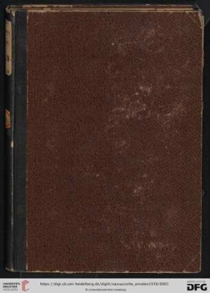 58: Nassauische Annalen: Jahrbuch des Vereins für Nassauische Altertumskunde und Geschichtsforschung