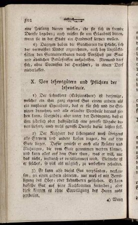 X. Von Lehensgütern und Pflichten der Lehensleute