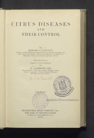 Citrus diseases and their control