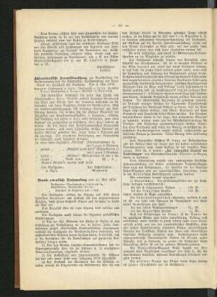 Neunte ordentliche Versammlung vom 11. Mai 1878