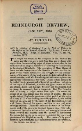 The Edinburgh review, or critical journal. 131. 1870