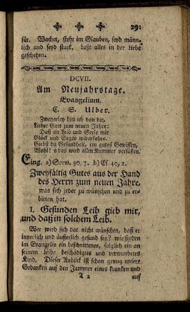 DCVII. Am Neujahrstage. Evangelium.