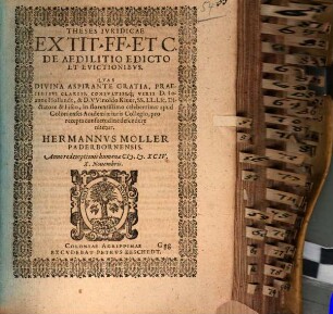 Theses ... de aedilitio edicto et evictionibus