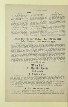 Zweite (erste klassische) Periode. Von 1150 bis 1517