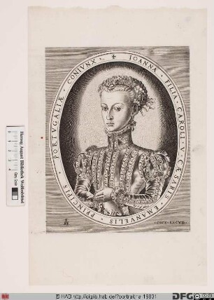Bildnis Johanna (Juana), Prinzessin von Portugal, geb. Erzherzogin von Österreich u. Infantin von Spanien