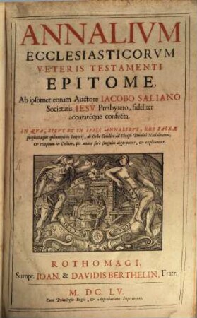 Annalivm Ecclesiasticorvm Veteris Testamenti Epitome