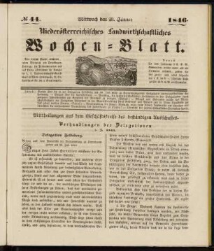 No 44. Mittwoch den 28. Jänner 1846