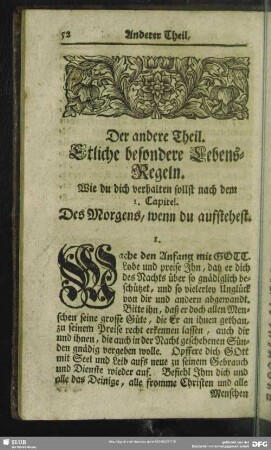 Der andere Theil. Etliche besondere Lebens-Regeln