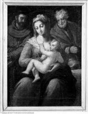 Die Heilige Familie mit dem heiligen Franziskus