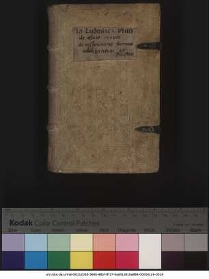 IOANNIS || LVDOVICI VIVIS || VALENTINI || DE OFFICIO MARITI || Liber Vnus.|| DE INSTITVTIONE FOE||minae Christianae Libri tres.|| DE INGENVORVM ADO/||lescentum ac Puellarum Insti||tutione Libri duo.|| Omnes ab Autore ipso recogniti, aucti ac re/||concinnati, unà cum rerum ac uerborum || locupletißimo Indice.||