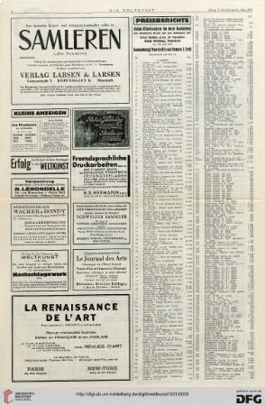Nr. 25 (21. Jun. 1931), S. 6-7: Preisberichte