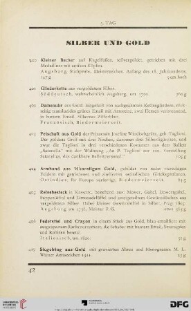 Silber und Gold (Nr. 400-426)