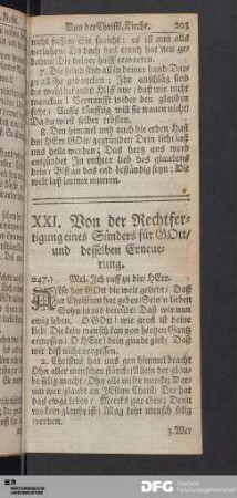 XXI. Von der Rechtfertigung.