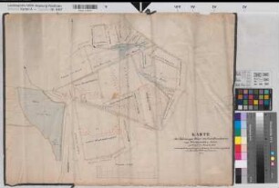 Benkhausen (Espelkamp) Teilung der Abfingungsanteile des Gutes Benkhausen im Windmühlenfeld 1859 1 : 2500 49 x 66 kol. Zeichnung Reick Benkhausen