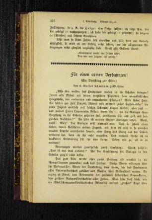 Für einen armen Verbannten! : (ein Vorschlag zur Güte)