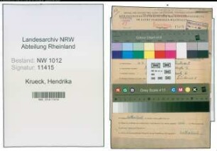 Entnazifizierung Hendrika Krueck , geb. 04.04.1910 ()