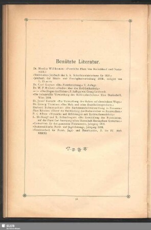 Benützte Literatur