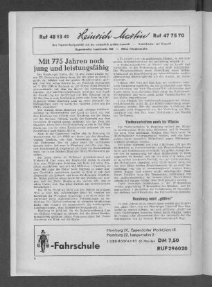 Mit 775 Jahren noch jung und leistungsfähig
