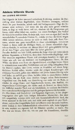 Adelens bitterste Stunde