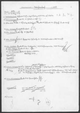 Unterheimbach mit Geddelsbach: Visitationsbericht mit Pfarrbericht 1957