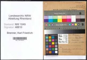 Entnazifizierung Karl Friedrich Brenner , geb. 15.08.1883 ()