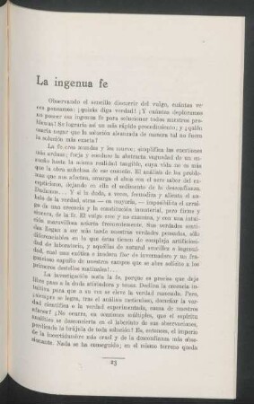 La ingenua fe
