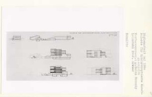 Galerie für Synchronoptische Kunstgeschichte, Berlin-Mitte (Diplomarbeit bei Willy Kreuer): Schnitte 1:200