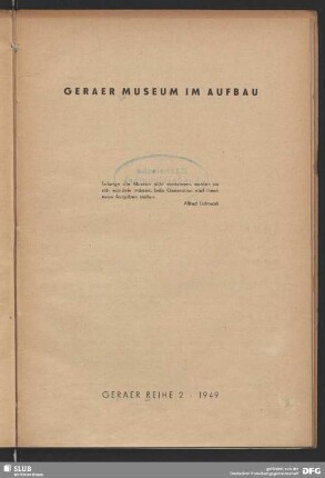 Geraer Museum im Aufbau