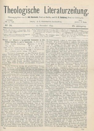 649-652 [Rezension] Strack und Zöckler‘s kurzgefaßter Kommentar zu den heiligen Schriften A. und N. Testaments. 6. Abtheilung