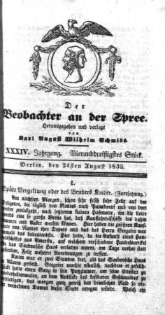 34. Stueck, 24. August 1835