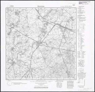 Meßtischblatt 1892 : Korschen, 1938 : Korschen. - Hrsg. 1915, Nachtr. 1921, redakt. Änd. 1938. - 1:25000. - [Berlin]: Reichsamt für Landesaufnahme, 1938. - 1 Kt.