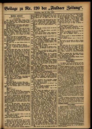 Zweite Ausgabe vom Sonntag, den 28. Mai 1893.