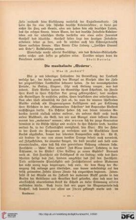 Die musikalische "Moderne", [1]