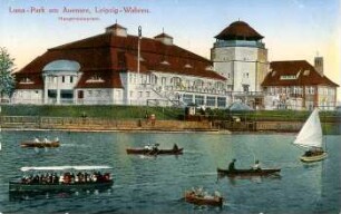 Luna-Park am Auensee, Leipzig-Wahren: Hauptrestaurant [Offizielle Postkarte]