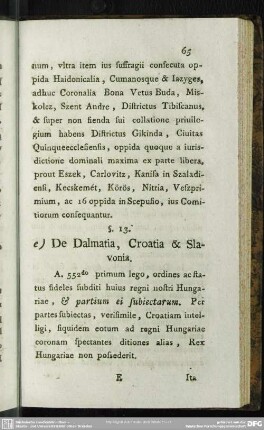 §.13. De Dalmatia, Croatia & Slavonia
