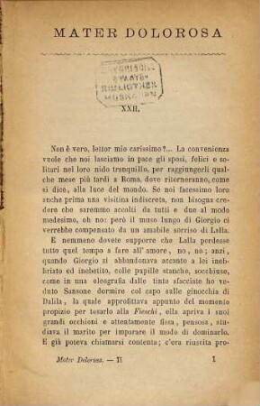 Mater dolorosa : Romanzo di Gerolamo Rovetta, 2