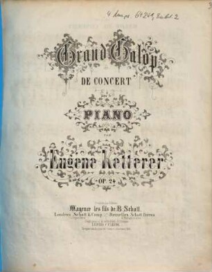 Grand galop de concert : pour le piano ; op. 24