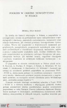 2. Pogrzeb w okresie nowożytnym w Polsce