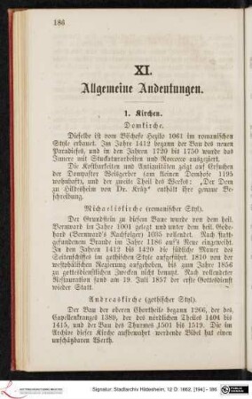 XI. Allgemeine Andeutungen.