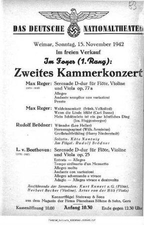 Zweites Kammerkonzert