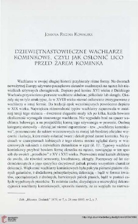 N.S. 2.2004: Dziewiętnastowieczne wachlarze kominkowe, czyli jak osłonić lico przed żarem kominka