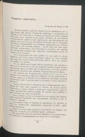 Pequeños comentarios