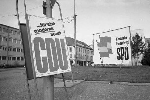 Wahlwerbung zur Kommunalwahl am 20. Oktober 1968.