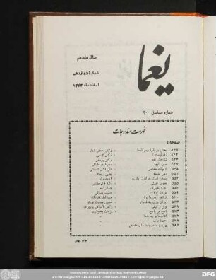 سال هفدهم شمارۀ دوازدهم اسفند ماه ١٣۴٣