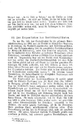 Zur Organisation der Fortbildungsschulen : [V. Elementarschulwesen]