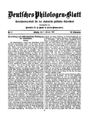 Fortbildung und wissenschaftliche Betätigung der Oberlehrer : (Schluß)