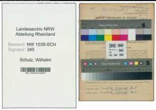 Entnazifizierung Wilhelm Schulz , geb. 07.05.1911 (Lokfuehrer)