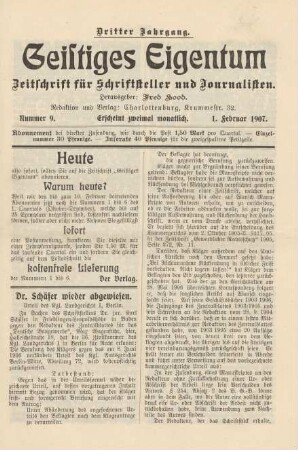 Nummer 9 (1. Februar 1907)