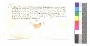 Die Stadt Augsburg beurkundet, dass Propst Wolfgang bei ihrer "Legstatt" 1.320 Gulden zur Türkenhilfe bezahlt habe.